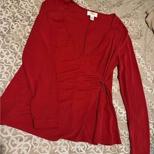 Talbots Vibrant Red Knit Top
